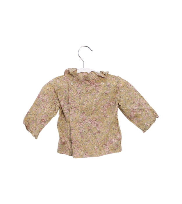 A Beige Long Sleeve Tops from Bonpoint in size 0-3M for girl. (Back View)