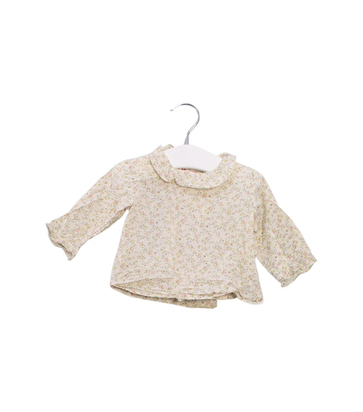 A White Long Sleeve Tops from Bonpoint in size 0-3M for girl. (Front View)