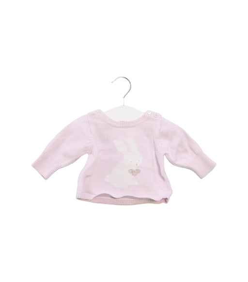 A Pink Knit Sweaters from Jacadi in size 0-3M for girl. (Front View)