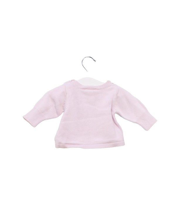 A Pink Knit Sweaters from Jacadi in size 0-3M for girl. (Back View)