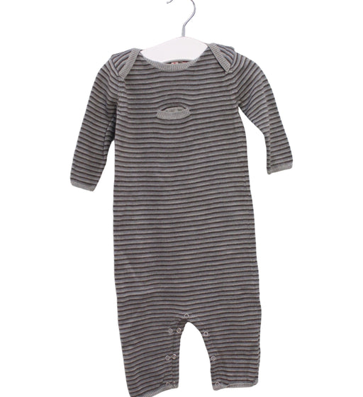 A Grey Long Sleeve Jumpsuits from Bonpoint in size 3-6M for boy. (Front View)