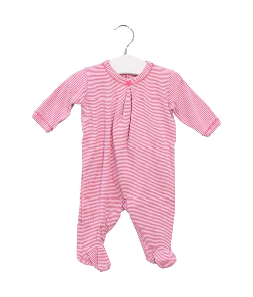 A Pink Onesies from Petit Bateau in size 0-3M for girl. (Front View)