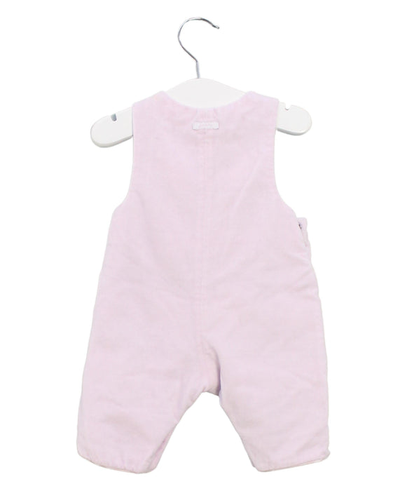 A Pink Sleeveless Jumpsuits from Jacadi in size 0-3M for girl. (Back View)