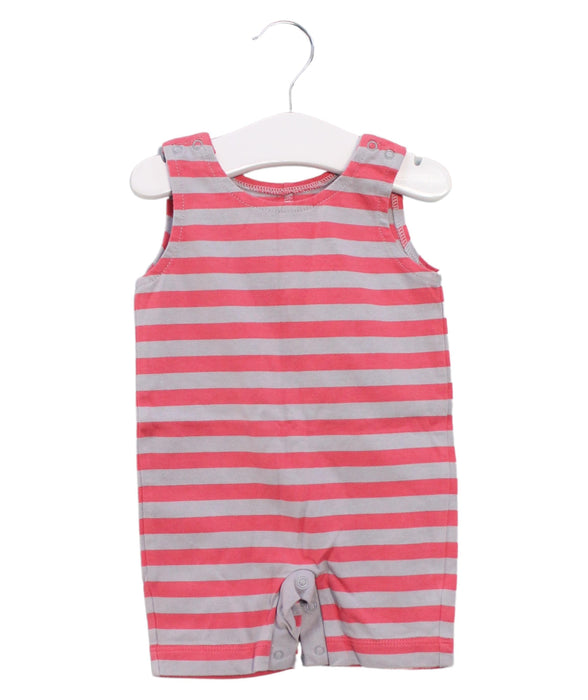 A Red Sleeveless Rompers from Agnes b. in size 0-3M for boy. (Front View)