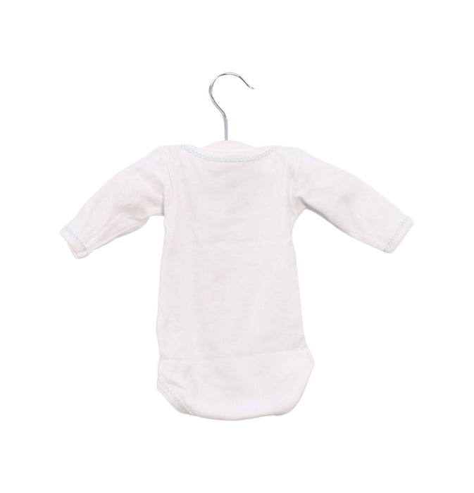 A White Long Sleeve Bodysuits from Petit Bateau in size 0-3M for girl. (Back View)