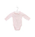 A Pink Long Sleeve Bodysuits from Cyrillus in size 0-3M for girl. (Front View)