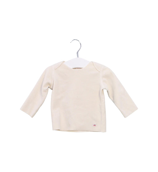A Ivory Long Sleeve Tops from Bonpoint in size 3-6M for neutral. (Front View)