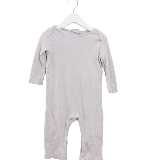 A Grey Long Sleeve Jumpsuits from The Little White Company in size 12-18M for girl. (Front View)