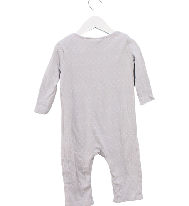 A Grey Long Sleeve Jumpsuits from The Little White Company in size 12-18M for girl. (Back View)