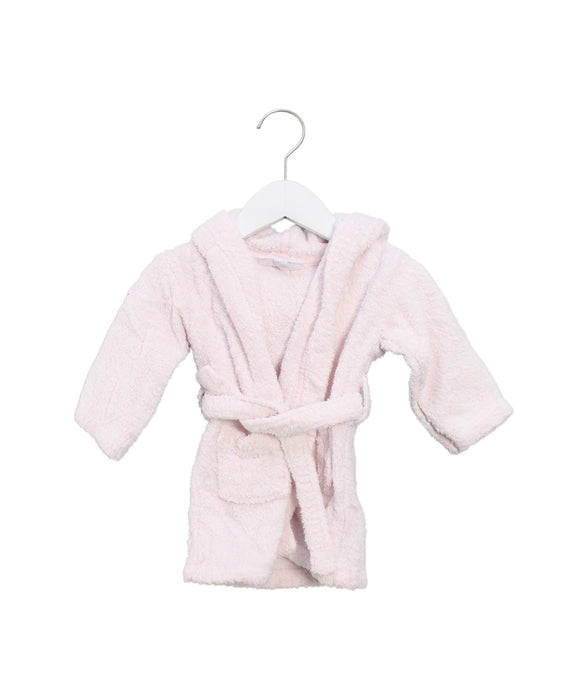 A Pink Bathrobes from The Little White Company in size 6-12M for girl. (Front View)