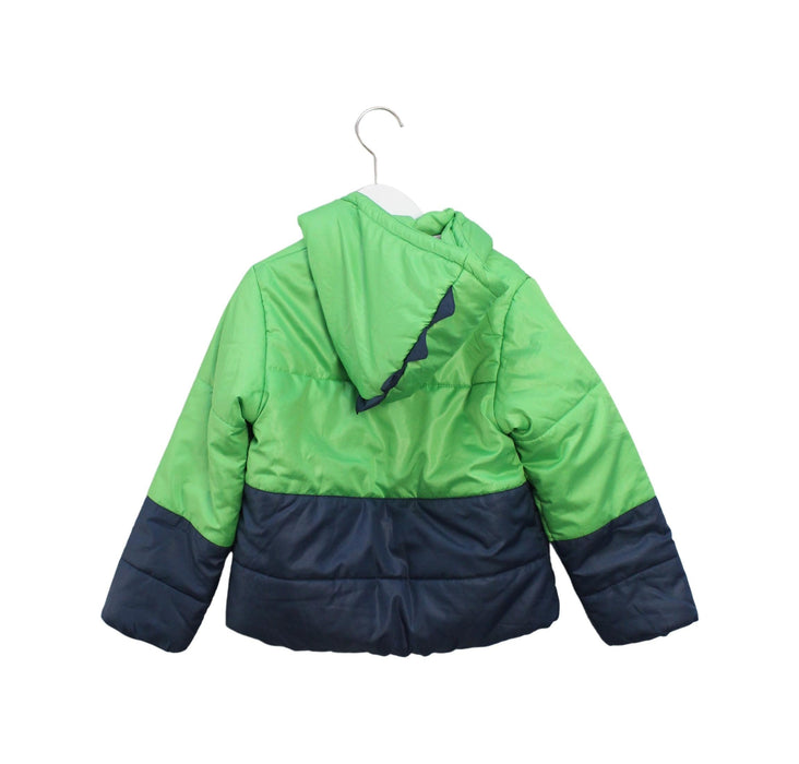A Green Puffer/Quilted Jackets from Kladskap in size 5T for boy. (Back View)