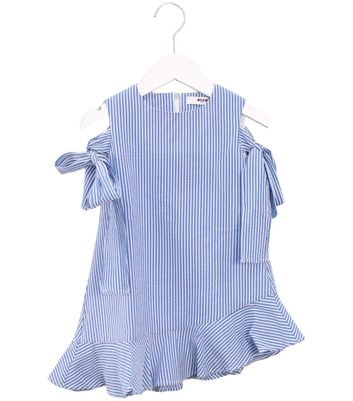 A Blue Sleeveless Dresses from MSGM in size 4T for girl. (Front View)