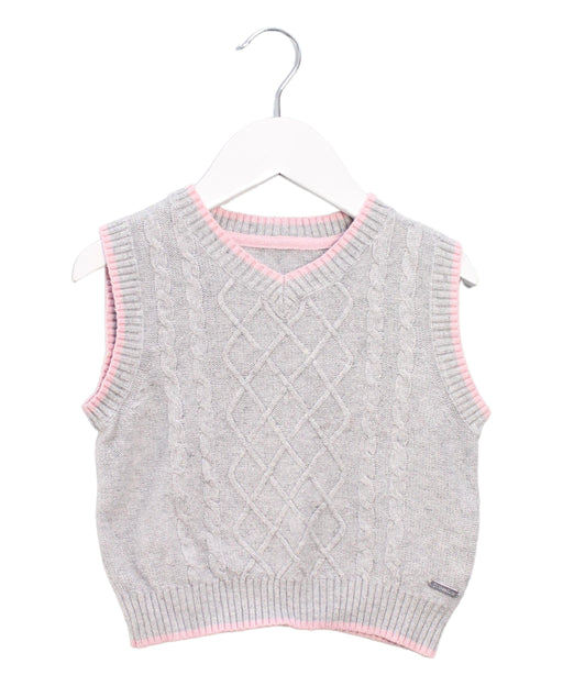 A Grey Sweater Vests from Chickeeduck in size 18-24M for girl. (Front View)