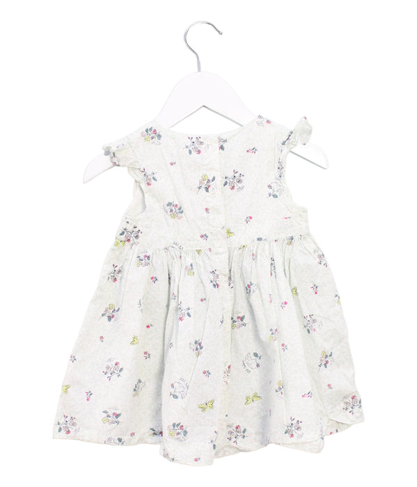 A Green Sleeveless Dresses from Petit Bateau in size 6-12M for girl. (Back View)