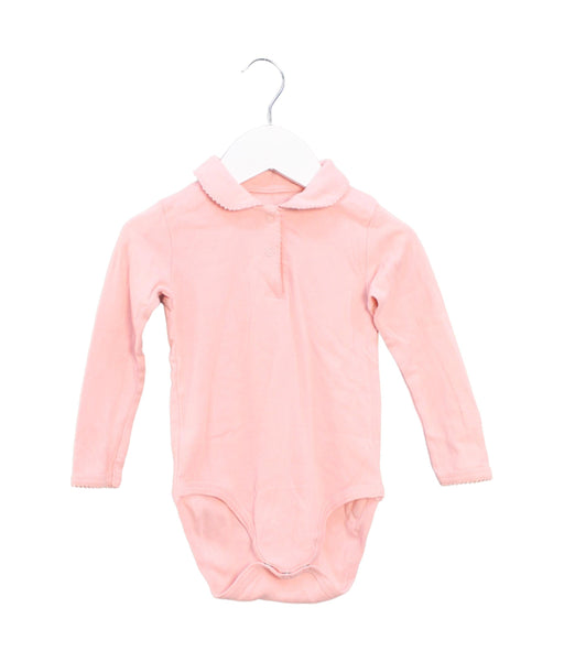 A Pink Long Sleeve Bodysuits from Vertbaudet in size 3T for girl. (Front View)