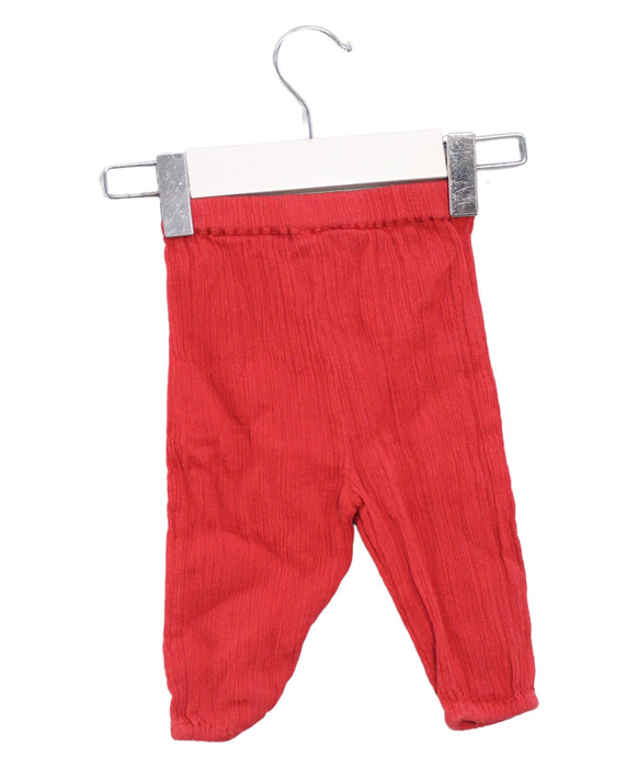 A Red Casual Pants from Bout'Chou in size 0-3M for boy. (Back View)