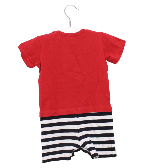 A Red Short Sleeve Rompers from Agnes b. in size 3-6M for boy. (Back View)