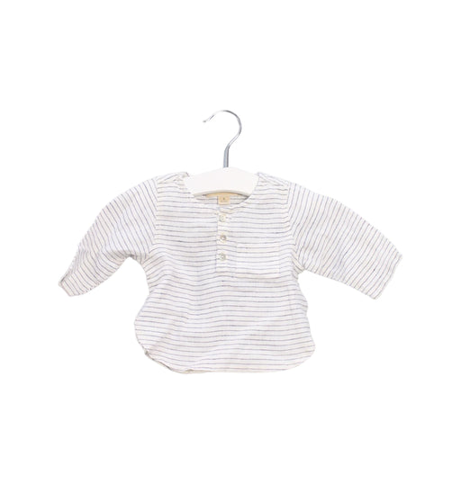 A White Long Sleeve Tops from La Petite Collection in size 0-3M for boy. (Front View)
