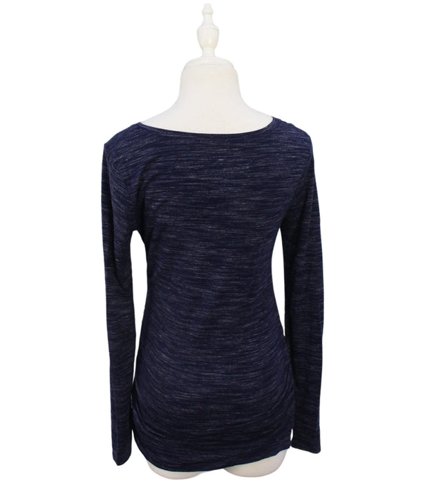 A Navy Long Sleeve Tops from Motherhood Maternity in size XS for maternity. (Back View)