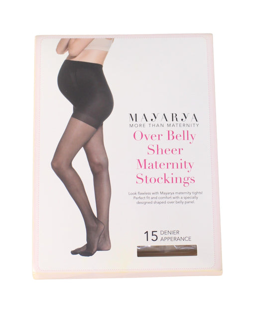A Brown Tights from Mayarya in size XS for maternity. (Front View)