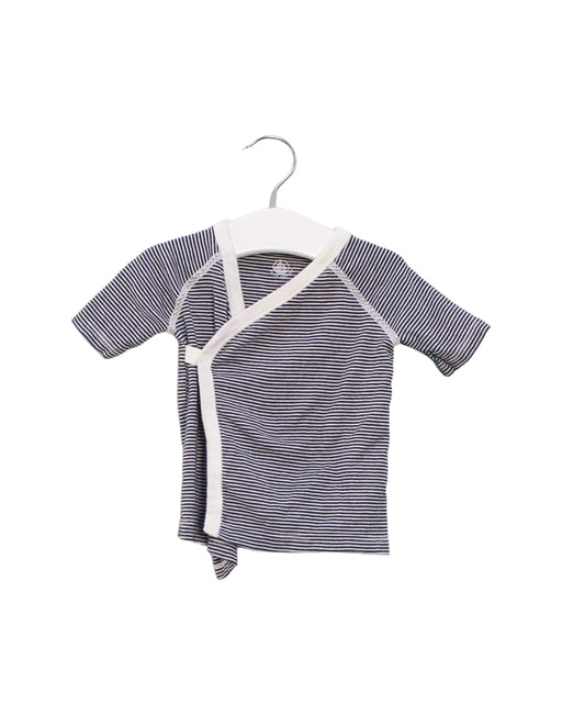 A Navy Short Sleeve Tops from Petit Bateau in size 3-6M for boy. (Front View)
