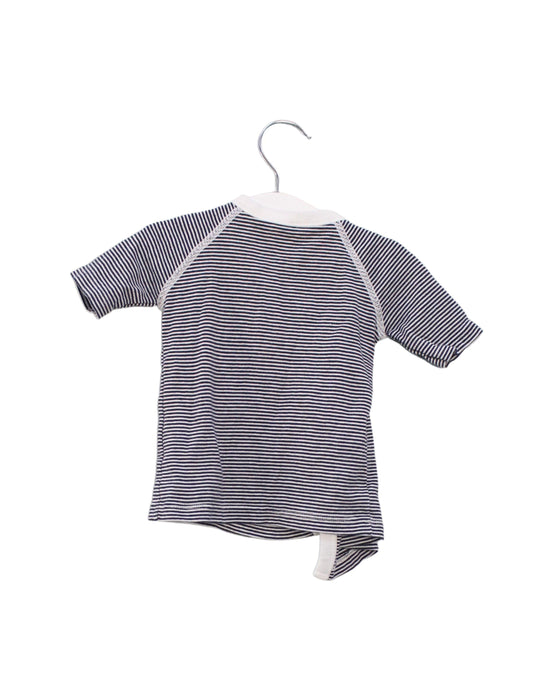 A Navy Short Sleeve Tops from Petit Bateau in size 3-6M for boy. (Back View)