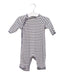 A Navy Long Sleeve Jumpsuits from Petit Bateau in size 0-3M for boy. (Front View)