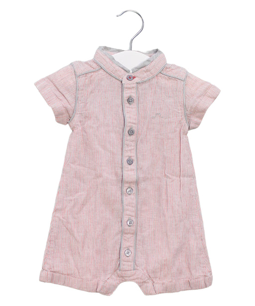 A Red Short Sleeve Rompers from Chateau de Sable in size 0-3M for boy. (Front View)