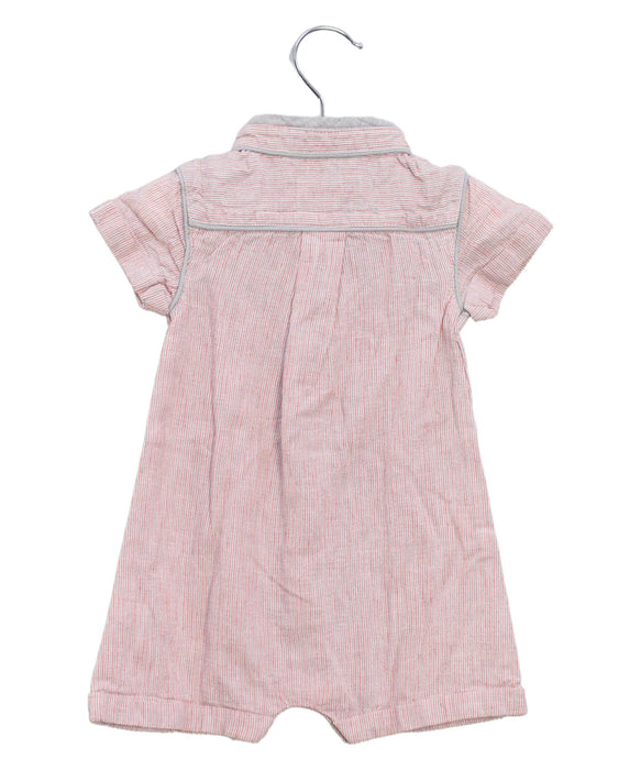 A Red Short Sleeve Rompers from Chateau de Sable in size 0-3M for boy. (Back View)