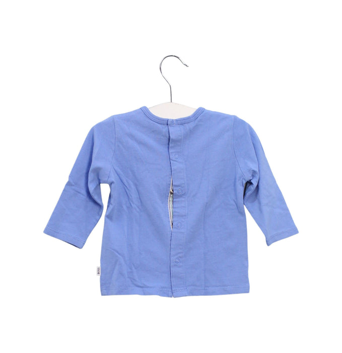 A Blue Long Sleeve Tops from Boss in size 6-12M for boy. (Back View)