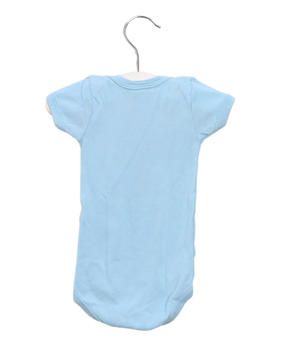 A Blue Short Sleeve Bodysuits from Petit Bateau in size 0-3M for boy. (Back View)