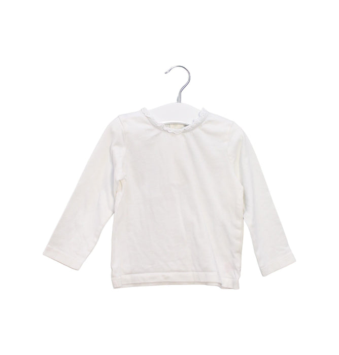 A White Long Sleeve Tops from Boden in size 18-24M for girl. (Front View)