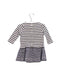A Navy Long Sleeve Dresses from Petit Bateau in size 3-6M for girl. (Back View)