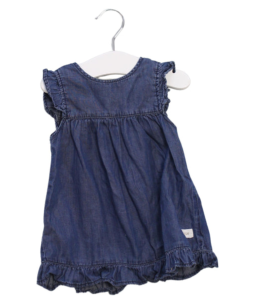 A Blue Sleeveless Dresses from Newbie in size 6-12M for girl. (Front View)