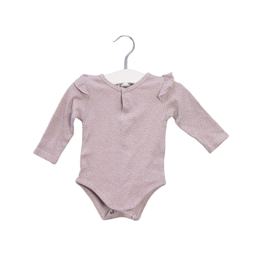 A Pink Long Sleeve Bodysuits from Milky in size 3-6M for girl. (Front View)