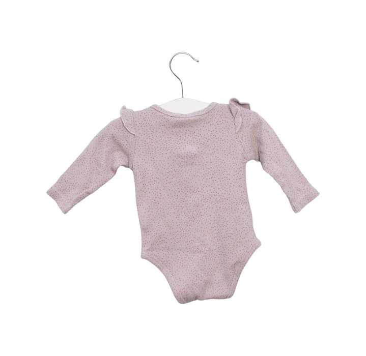 A Pink Long Sleeve Bodysuits from Milky in size 3-6M for girl. (Back View)