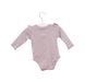 A Pink Long Sleeve Bodysuits from Milky in size 3-6M for girl. (Back View)