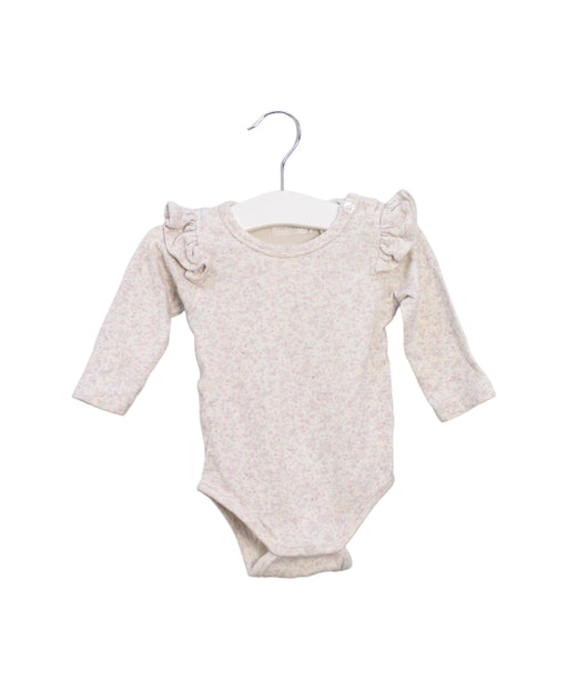 A Pink Long Sleeve Bodysuits from Jamie Kay in size 3-6M for girl. (Front View)