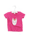A Pink Short Sleeve T Shirts from Seed in size 6-12M for girl. (Front View)