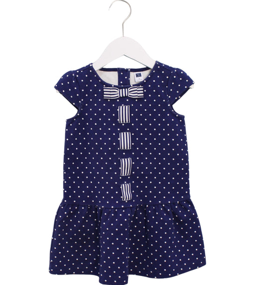 A Blue Sleeveless Dresses from Janie & Jack in size 3T for girl. (Front View)