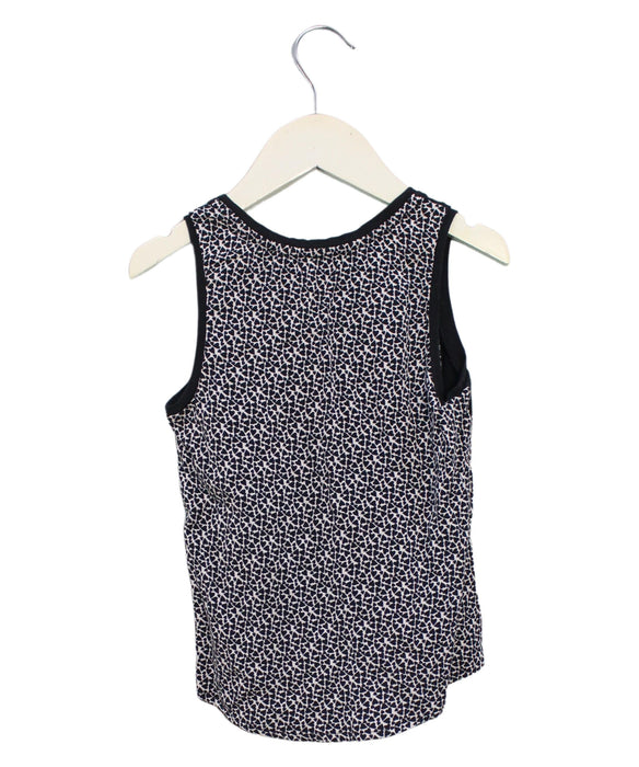 A Black Sleeveless Tops from IKKS in size 6T for girl. (Back View)