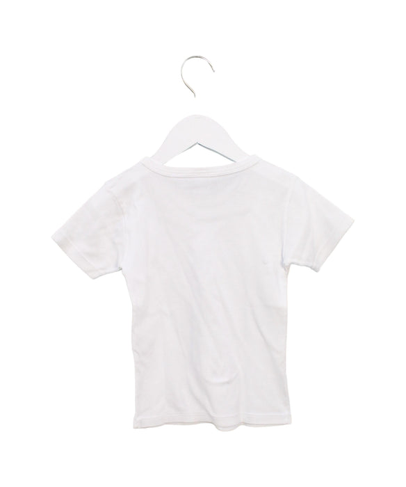 A White Short Sleeve T Shirts from Petit Bateau in size 5T for boy. (Back View)