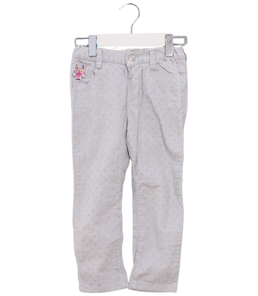 A Grey Casual Pants from La Compagnie des Petits in size 4T for girl. (Front View)