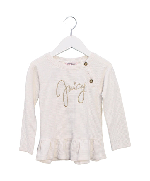 A White Long Sleeve Tops from Juicy Couture in size 3T for girl. (Front View)