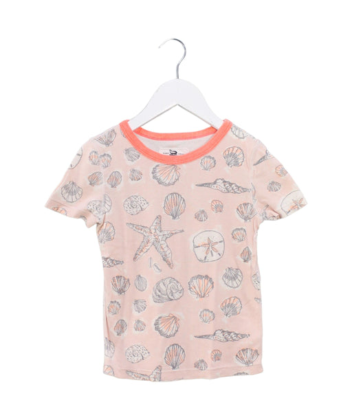 A Pink Short Sleeve T Shirts from Crewcuts in size 5T for girl. (Front View)