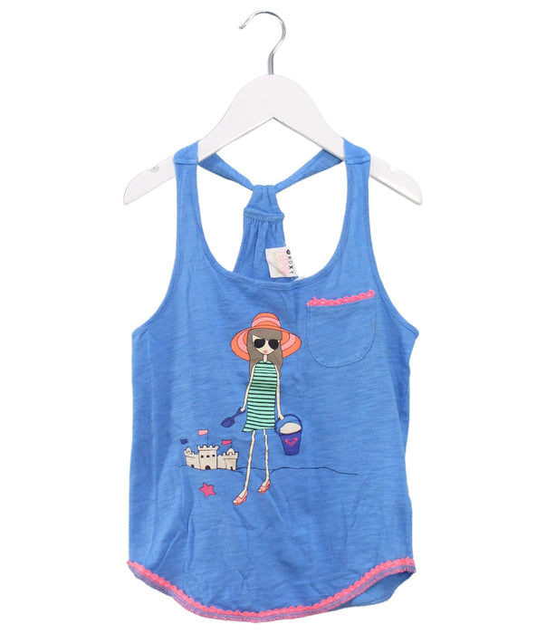 A Blue Sleeveless Tops from Roxy in size 6T for girl. (Front View)