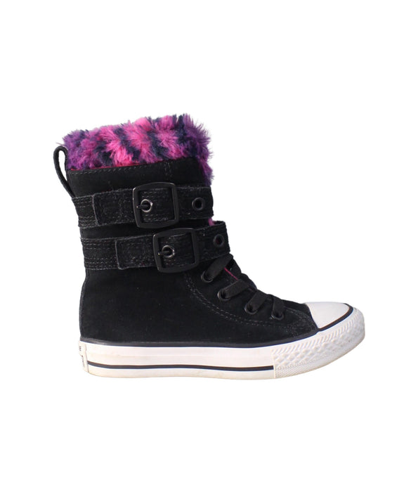A Black Sneakers from Converse in size 5T for girl. (Back View)