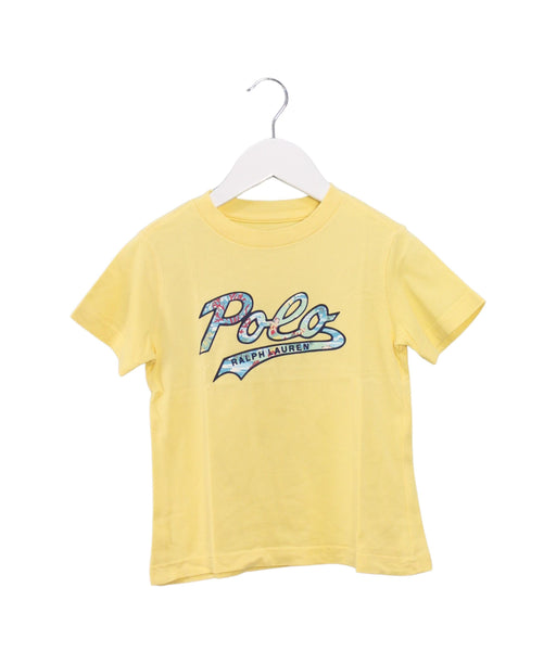 A Yellow Short Sleeve T Shirts from Polo Ralph Lauren in size 2T for girl. (Front View)