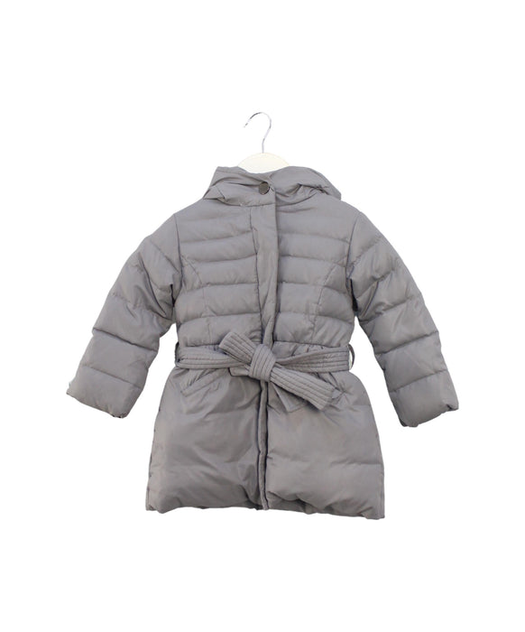 A Grey Puffer/Quilted Coats & Outerwear from Jacadi in size 2T for girl. (Front View)