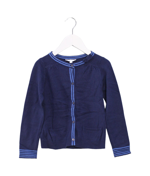 A Blue Cardigans from Jacadi in size 4T for girl. (Front View)